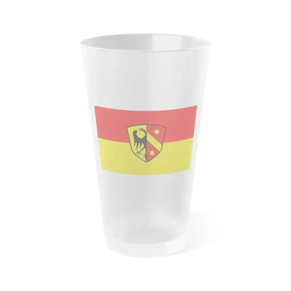 Flag of Kaufbeuren Germany - Frosted Pint Glass 16oz 16oz Frosted - Go Mug Yourself
