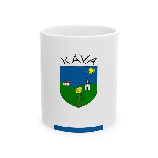 Flag of Kava (Hungary) White Coffee Mug 11oz - Go Mug Yourself
