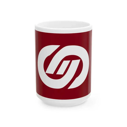 Flag of Kawabe Gifu (Japan) White Coffee Mug 15oz - Go Mug Yourself