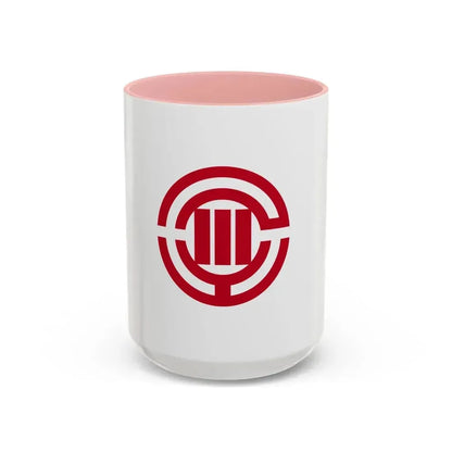 Flag of Kawagoe Saitama Japan - Accent Coffee Mug 15oz Pink - Go Mug Yourself