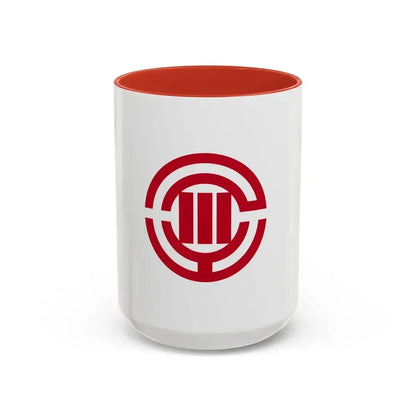 Flag of Kawagoe Saitama Japan - Accent Coffee Mug 15oz Red - Go Mug Yourself