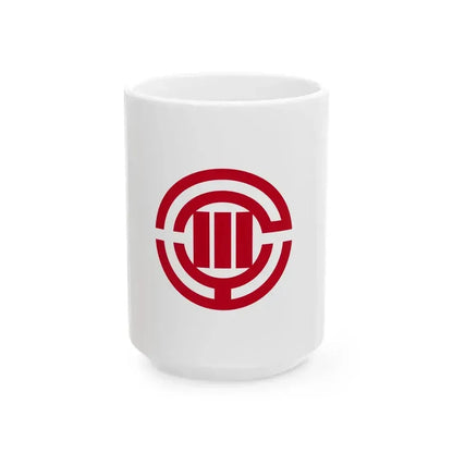 Flag of Kawagoe Saitama Japan - White Coffee Mug 15oz - Go Mug Yourself