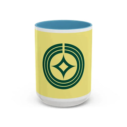 Flag of Kawaguchi Saitama Japan - Accent Coffee Mug 15oz Light Blue - Go Mug Yourself