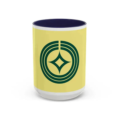 Flag of Kawaguchi Saitama Japan - Accent Coffee Mug 15oz Navy - Go Mug Yourself