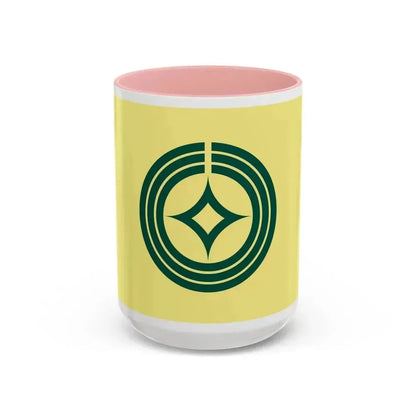 Flag of Kawaguchi Saitama Japan - Accent Coffee Mug 15oz Pink - Go Mug Yourself