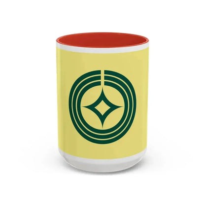 Flag of Kawaguchi Saitama Japan - Accent Coffee Mug 15oz Red - Go Mug Yourself