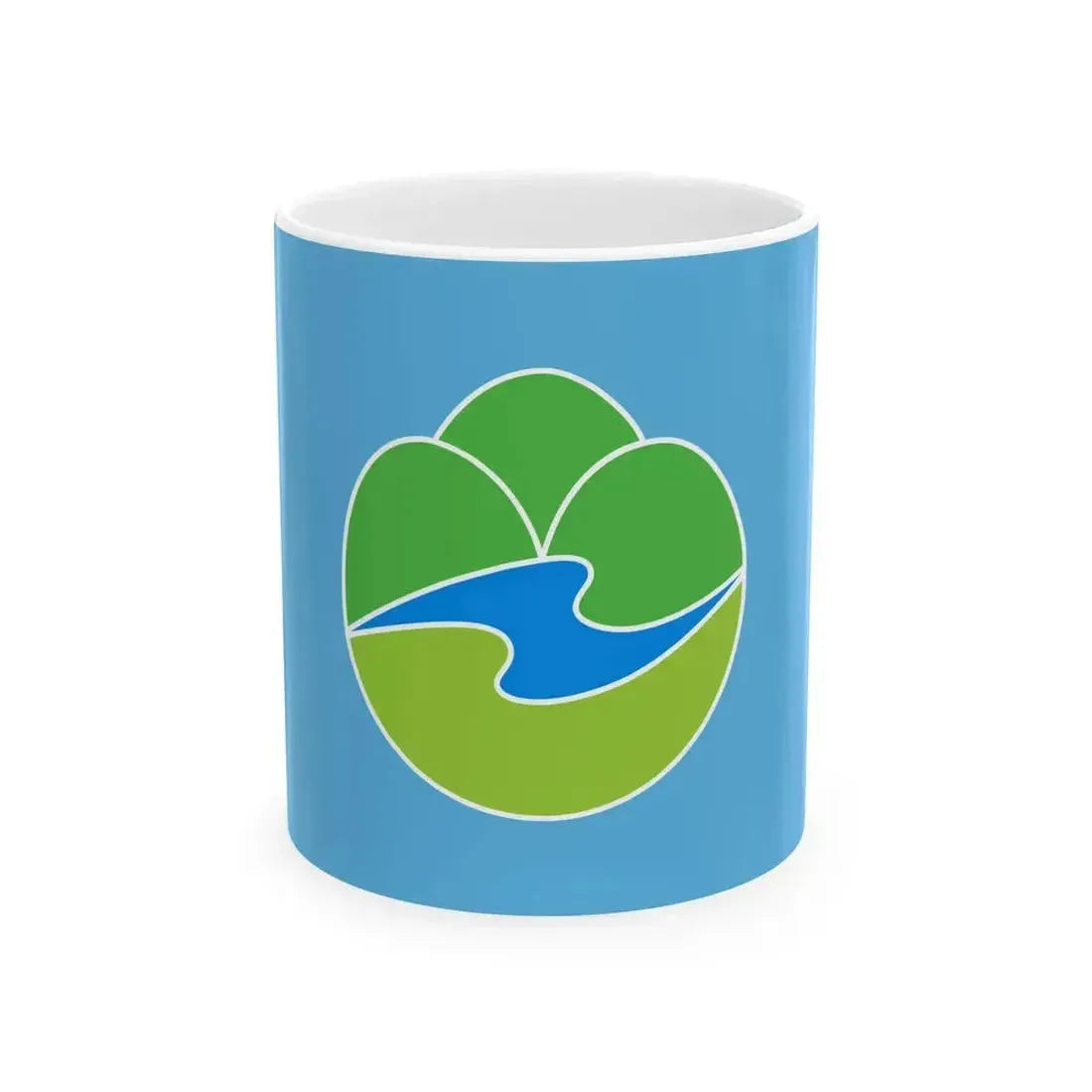 Flag of Kawanehon Shizuoka (Japan) White Coffee Mug 11oz - Go Mug Yourself