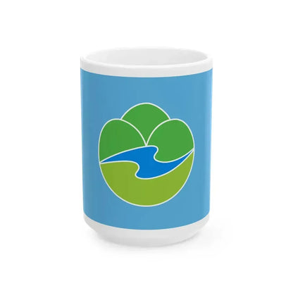 Flag of Kawanehon Shizuoka (Japan) White Coffee Mug 15oz - Go Mug Yourself