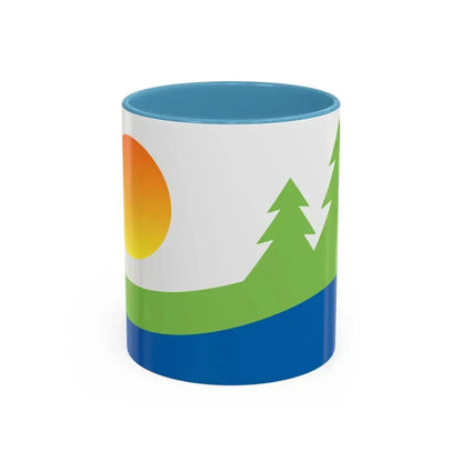 Flag of Kawartha Lakes Canada - Accent Coffee Mug 11oz Light Blue - Go Mug Yourself
