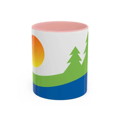 Flag of Kawartha Lakes Canada - Accent Coffee Mug 11oz Pink - Go Mug Yourself