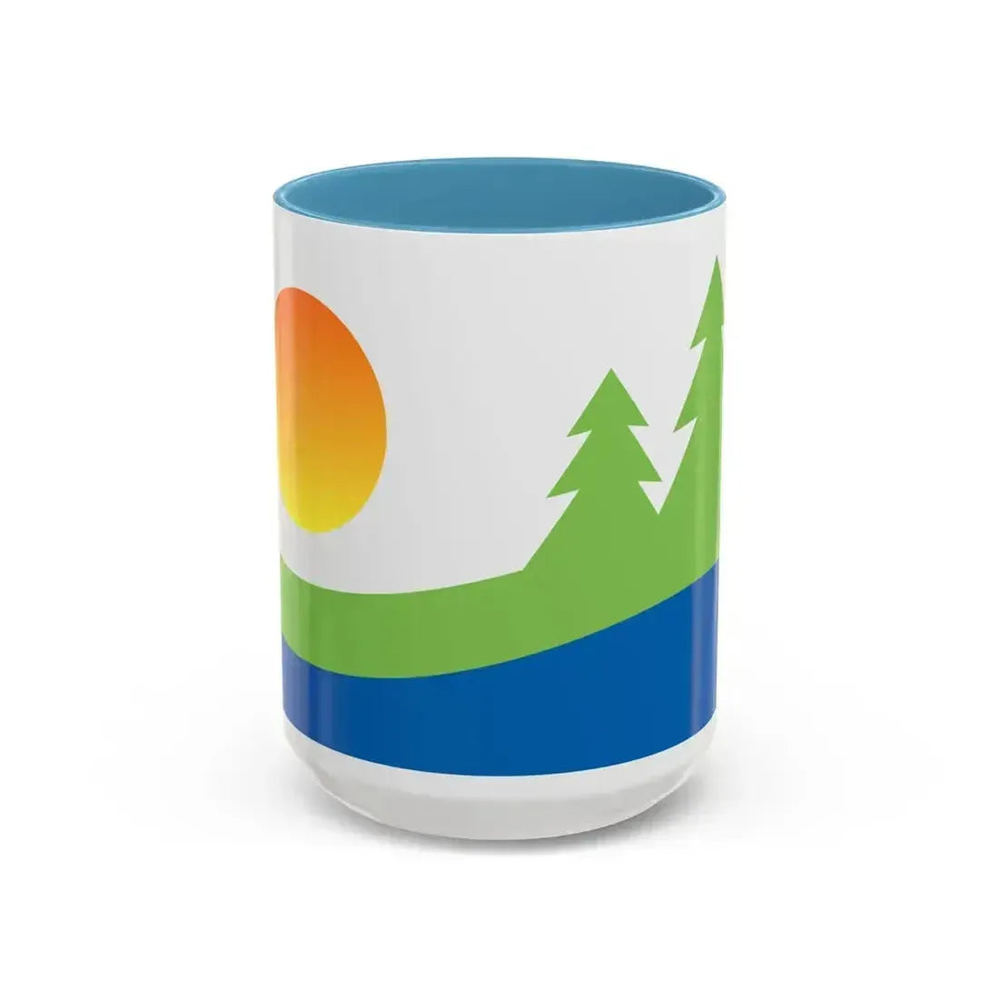 Flag of Kawartha Lakes Canada - Accent Coffee Mug 15oz Light Blue - Go Mug Yourself