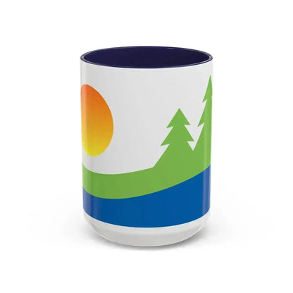 Flag of Kawartha Lakes Canada - Accent Coffee Mug 15oz Navy - Go Mug Yourself