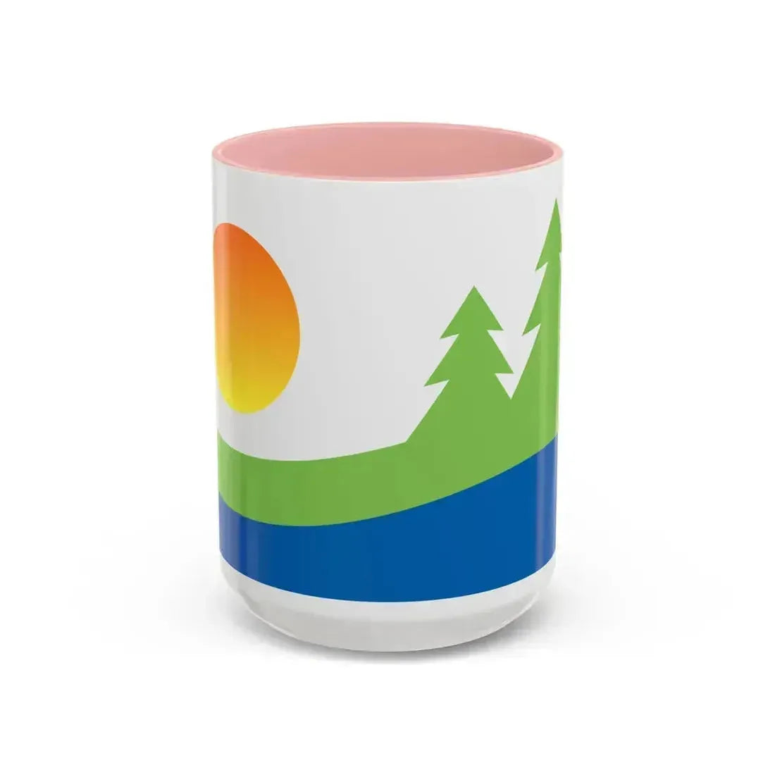 Flag of Kawartha Lakes Canada - Accent Coffee Mug 15oz Pink - Go Mug Yourself