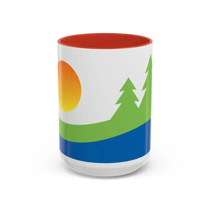 Flag of Kawartha Lakes Canada - Accent Coffee Mug 15oz Red - Go Mug Yourself