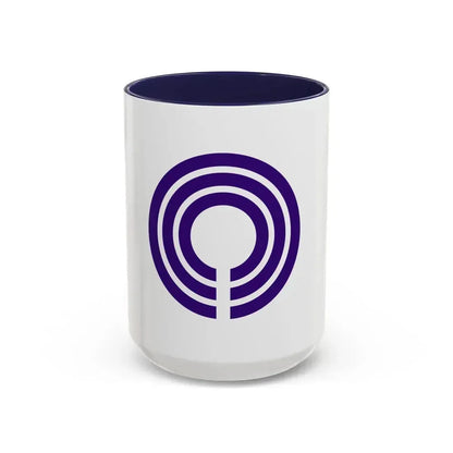 Flag of Kawasaki Kanagawa Japan - Accent Coffee Mug 15oz Navy - Go Mug Yourself