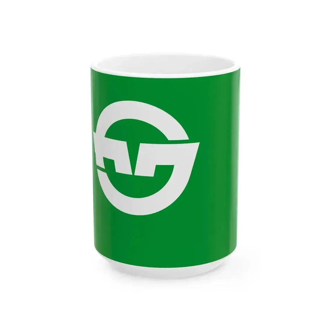 Flag of Kawauchi Fukushima (Japan) White Coffee Mug 15oz - Go Mug Yourself