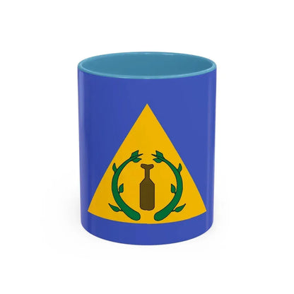 Flag of Kayangel Palau - Accent Coffee Mug 11oz Light Blue - Go Mug Yourself