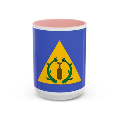 Flag of Kayangel Palau - Accent Coffee Mug 15oz Pink - Go Mug Yourself