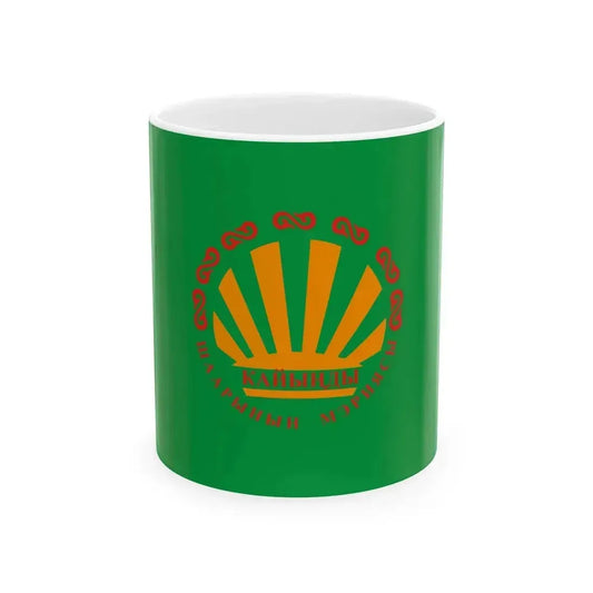 Flag of Kayyngdy (Kyrgyzstan) White Coffee Mug 11oz - Go Mug Yourself
