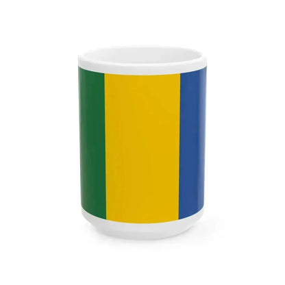 Flag of Kazakhstan 1992 Duisenov-Redko proposal (Kazakhstan) White Coffee Mug 15oz - Go Mug Yourself