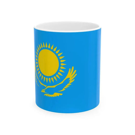 Flag of Kazakhstan 1992 (Kazakhstan) White Coffee Mug 11oz - Go Mug Yourself