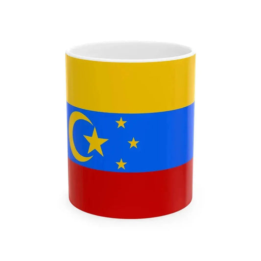 Flag of Kazakhstan 1992 proposal author unknown (Kazakhstan) White Coffee Mug 11oz - Go Mug Yourself