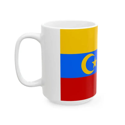 Flag of Kazakhstan 1992 proposal author unknown (Kazakhstan) White Coffee Mug - Go Mug Yourself