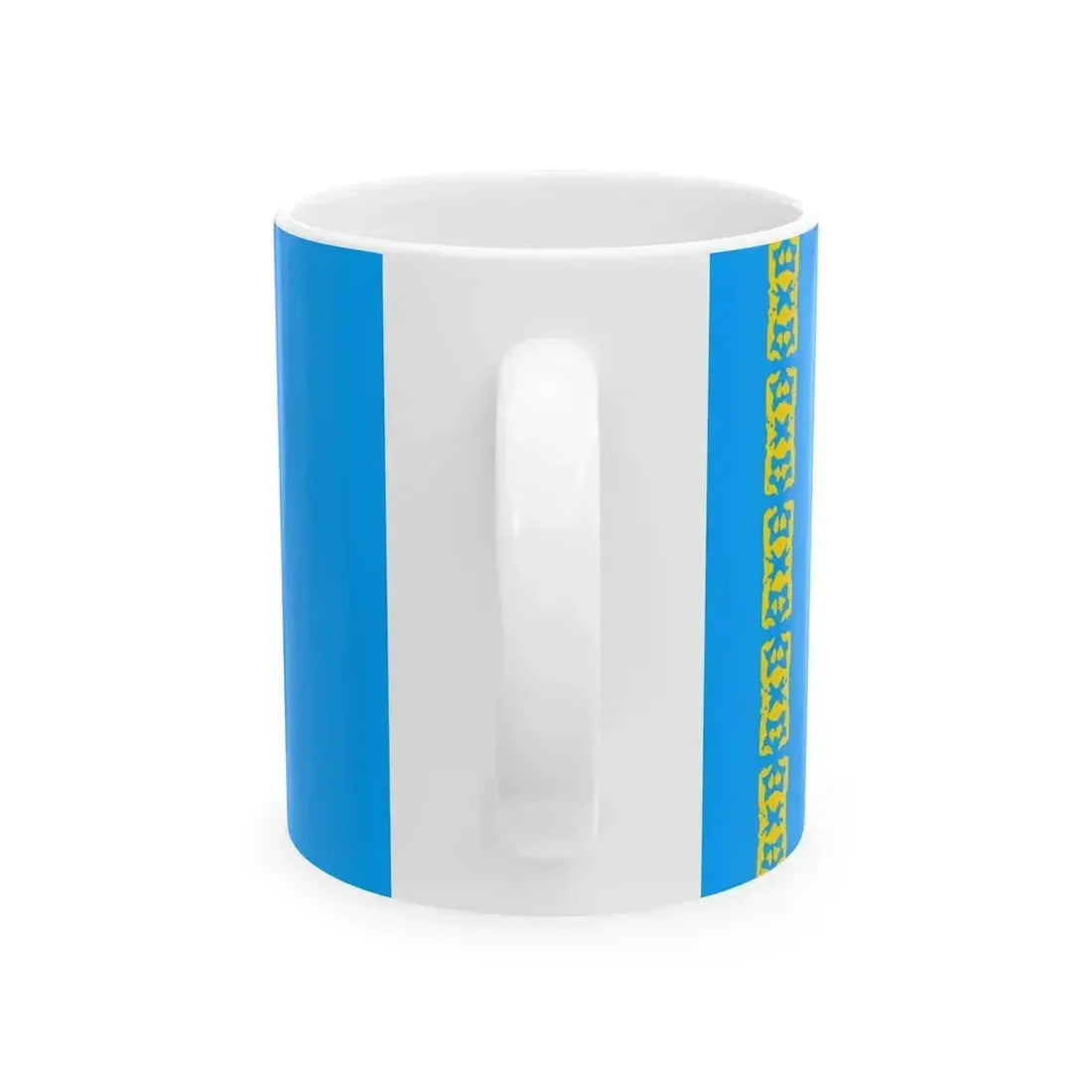 Flag of Kazakhstan 1992 variant (Kazakhstan) White Coffee Mug - Go Mug Yourself