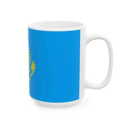 Flag of Kazakhstan 1992 variant (Kazakhstan) White Coffee Mug - Go Mug Yourself