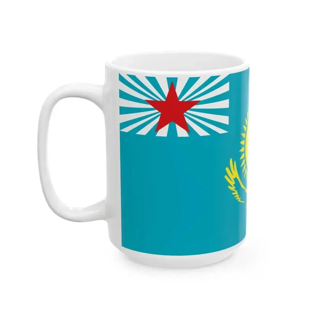 Flag of Kazakhstan Air Defense Forces (Kazakhstan) White Coffee Mug - Go Mug Yourself