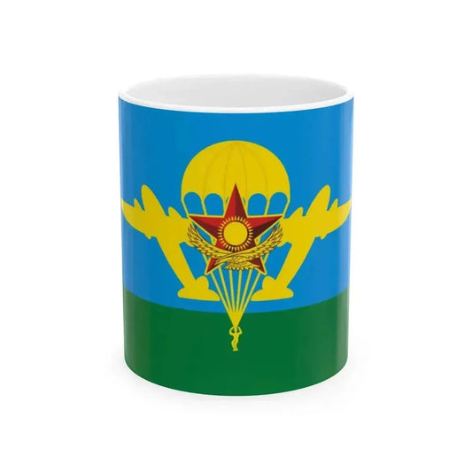 Flag of Kazakhstan Airborne Troops (Kazakhstan) White Coffee Mug 11oz - Go Mug Yourself