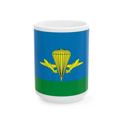 Flag of Kazakhstan Airmobile forces (Kazakhstan) White Coffee Mug 15oz - Go Mug Yourself