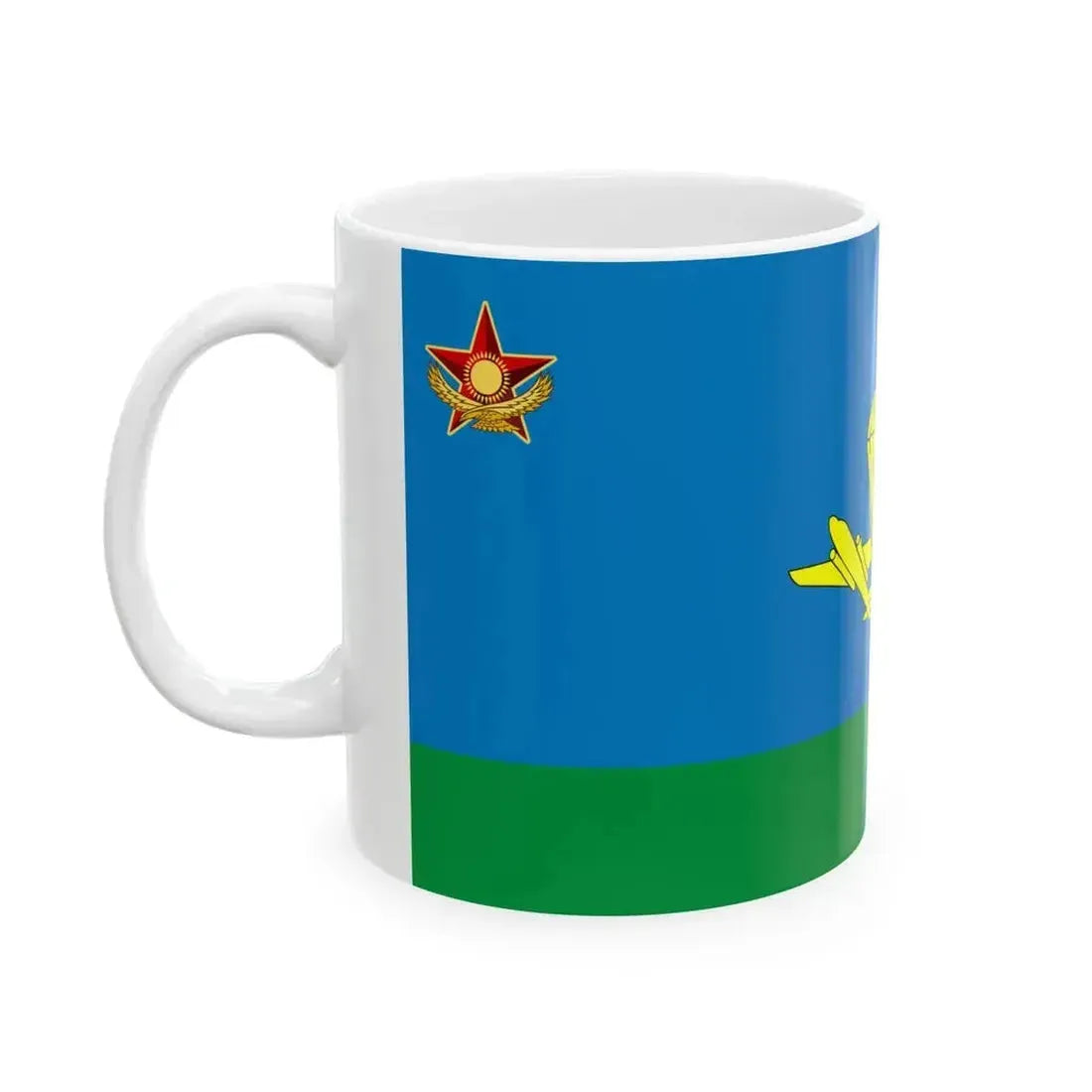Flag of Kazakhstan Airmobile forces (Kazakhstan) White Coffee Mug - Go Mug Yourself