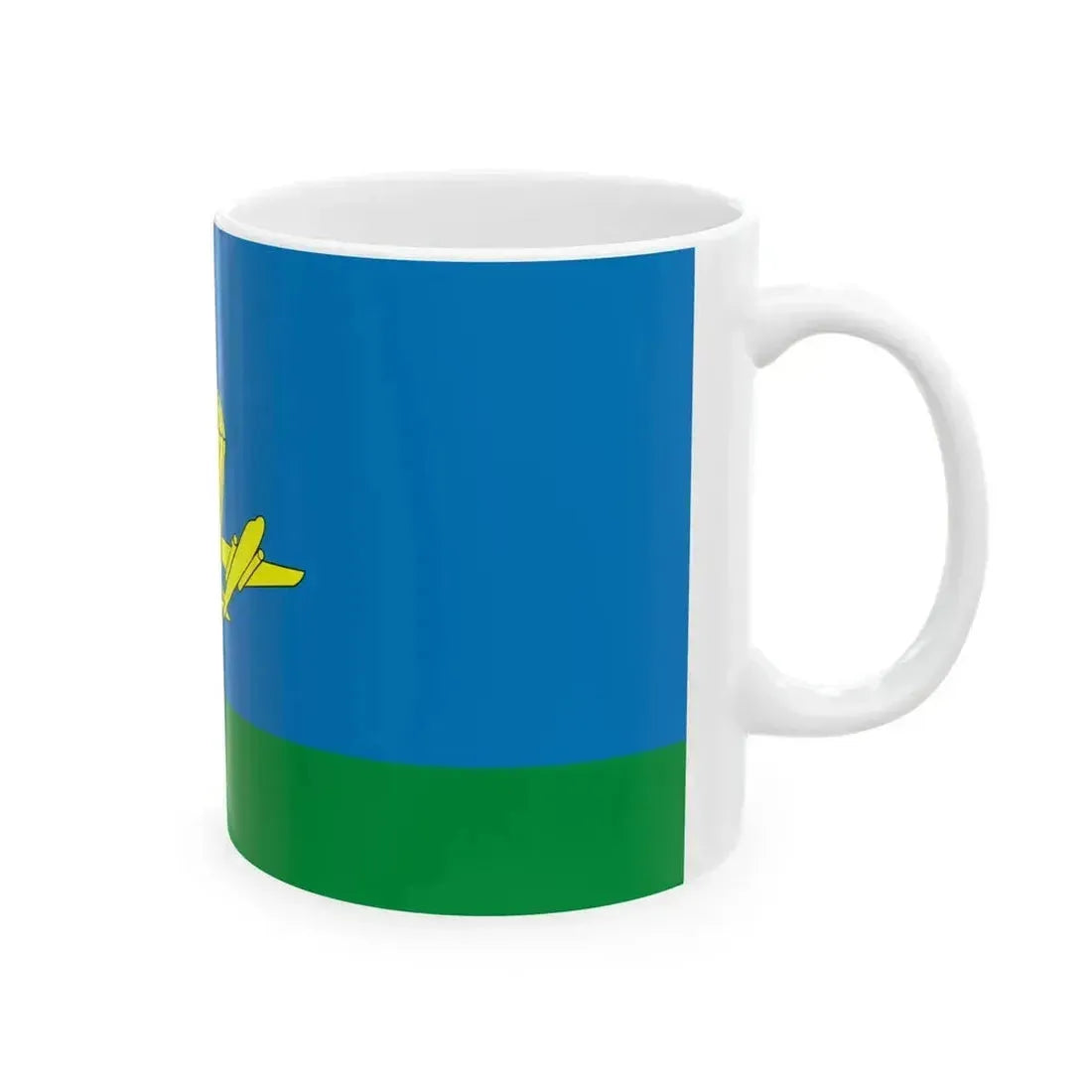 Flag of Kazakhstan Airmobile forces (Kazakhstan) White Coffee Mug - Go Mug Yourself