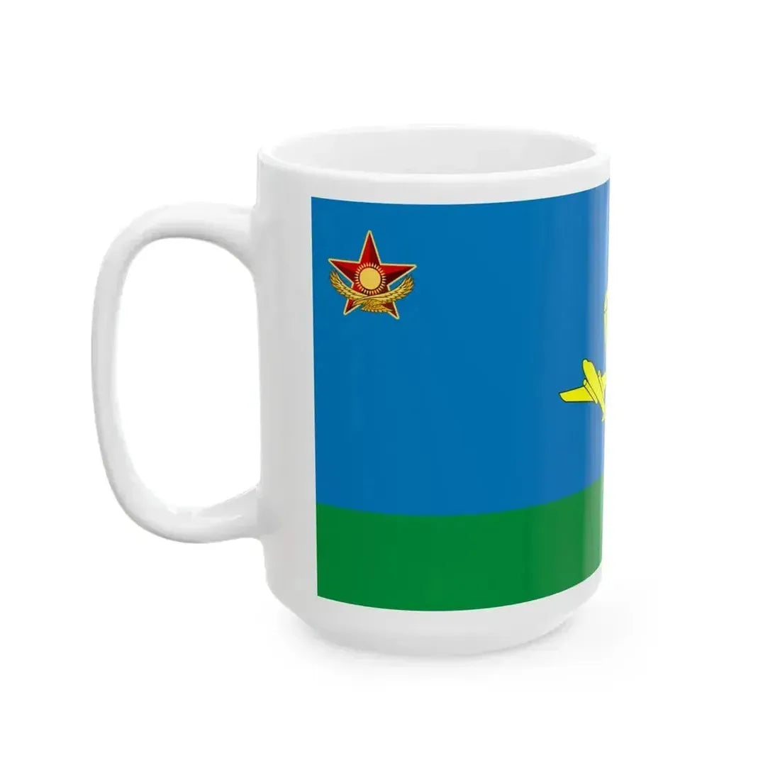 Flag of Kazakhstan Airmobile forces (Kazakhstan) White Coffee Mug - Go Mug Yourself