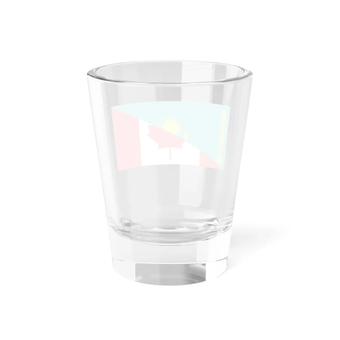 Flag of Kazakhstan and Canada (Canada) Shot Glass 1.5oz - Go Mug Yourself