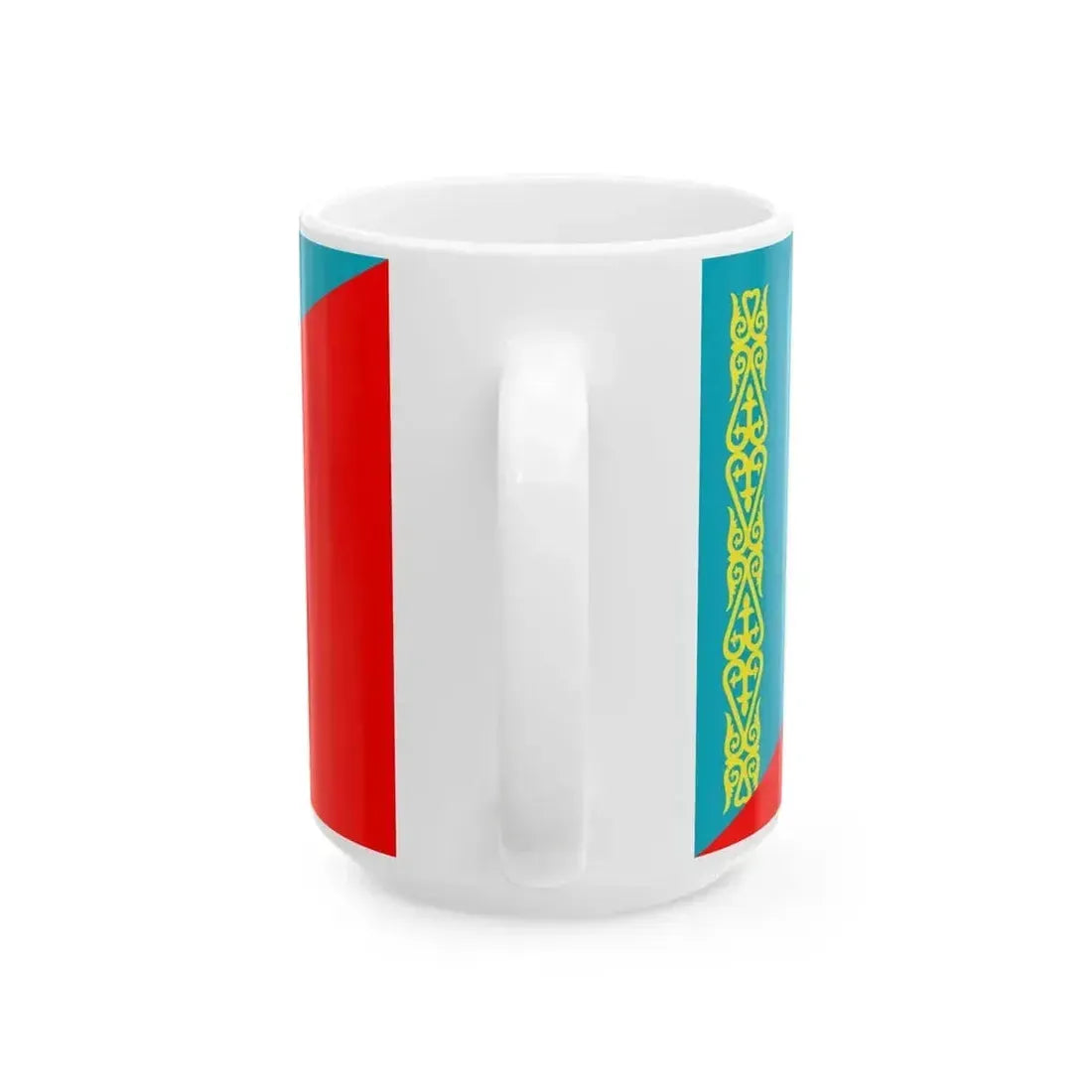 Flag of Kazakhstan and Canada (Canada) White Coffee Mug - Go Mug Yourself