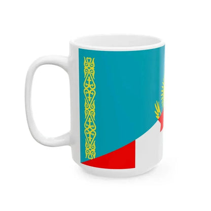 Flag of Kazakhstan and Canada (Canada) White Coffee Mug - Go Mug Yourself