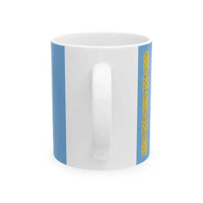 Flag of Kazakhstan argentine blue colours (Kazakhstan) White Coffee Mug - Go Mug Yourself