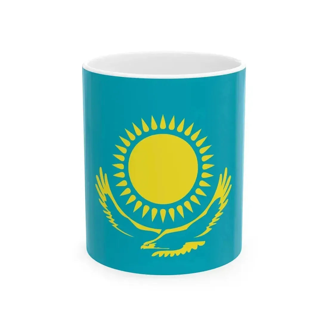 Flag of Kazakhstan Army (Kazakhstan) White Coffee Mug 11oz - Go Mug Yourself