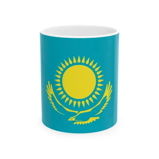 Flag of Kazakhstan Army (Kazakhstan) White Coffee Mug 11oz - Go Mug Yourself