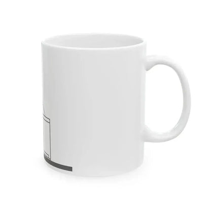 Flag of kazakhstan at half-staff (Kazakhstan) White Coffee Mug - Go Mug Yourself