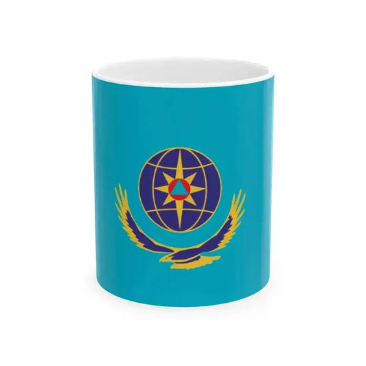 Flag of Kazakhstan Ministry of Extraordinary Situations (Kazakhstan) White Coffee Mug 11oz - Go Mug Yourself