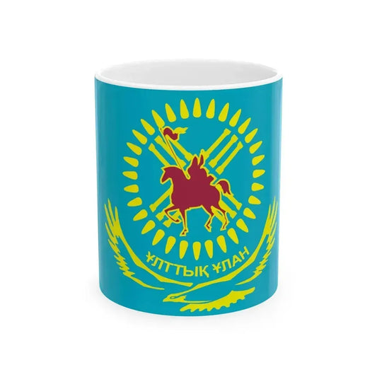 Flag of Kazakhstan National Guard (Kazakhstan) White Coffee Mug 11oz - Go Mug Yourself
