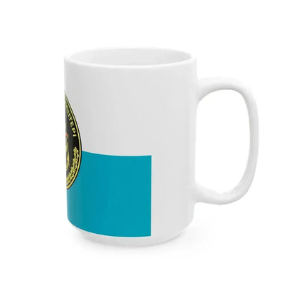 Flag of Kazakhstan Naval Infantry (Kazakhstan) White Coffee Mug - Go Mug Yourself