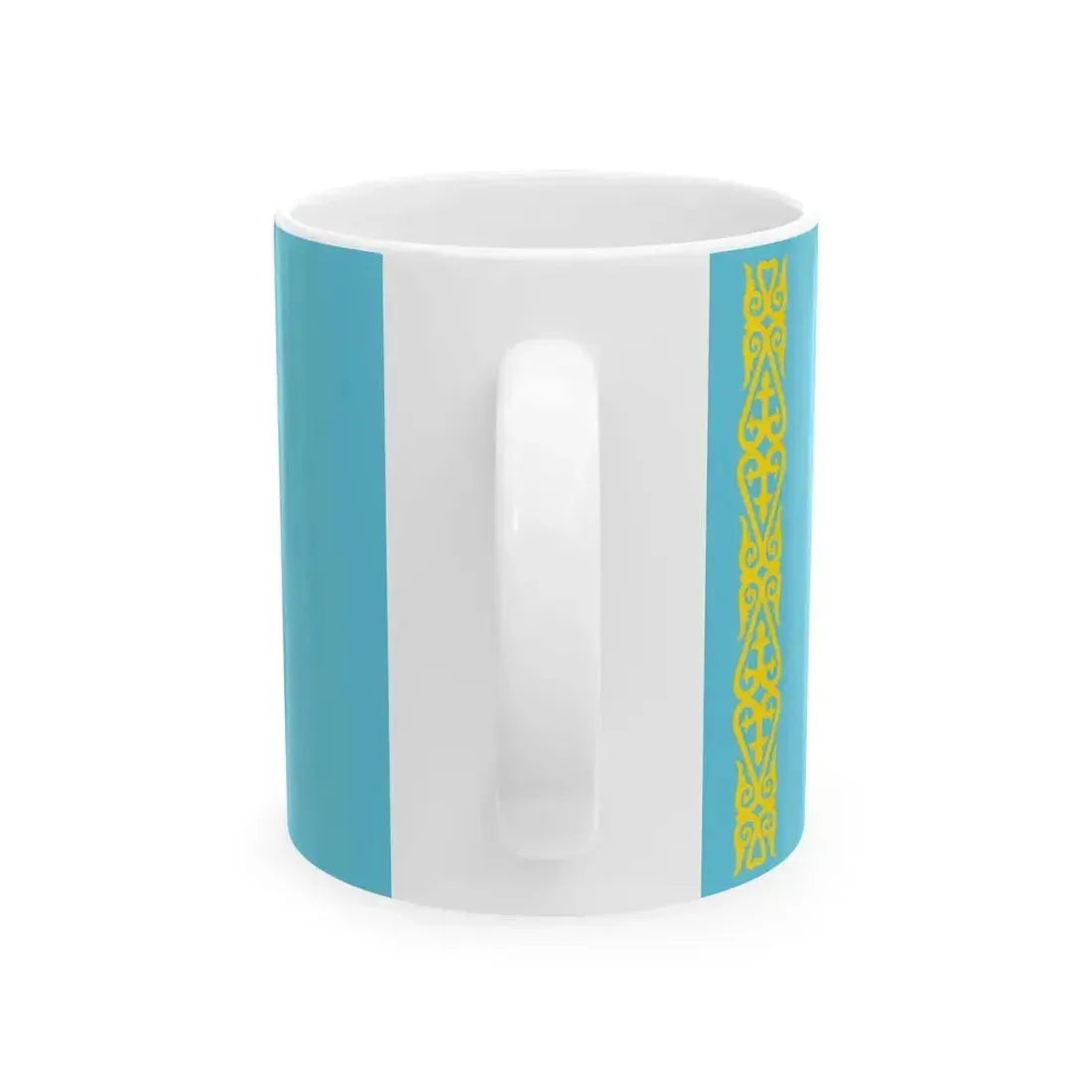 Flag of Kazakhstan WFB 2000 (Kazakhstan) White Coffee Mug - Go Mug Yourself