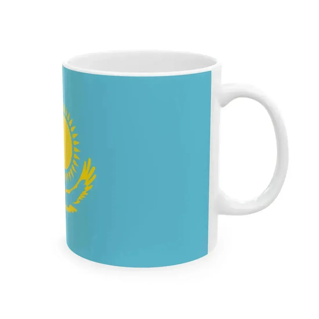 Flag of Kazakhstan WFB 2000 (Kazakhstan) White Coffee Mug - Go Mug Yourself