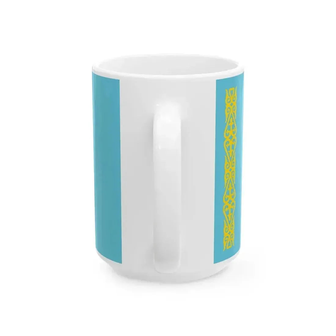 Flag of Kazakhstan WFB 2000 (Kazakhstan) White Coffee Mug - Go Mug Yourself