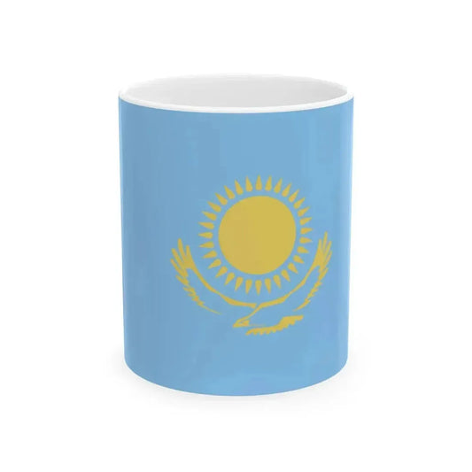 Flag of Kazakhstan WFB 2004 (Kazakhstan) White Coffee Mug 11oz - Go Mug Yourself