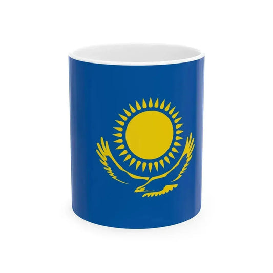 Flag of Kazakhstan WFB - RGB Scheme (Kazakhstan) White Coffee Mug 11oz - Go Mug Yourself
